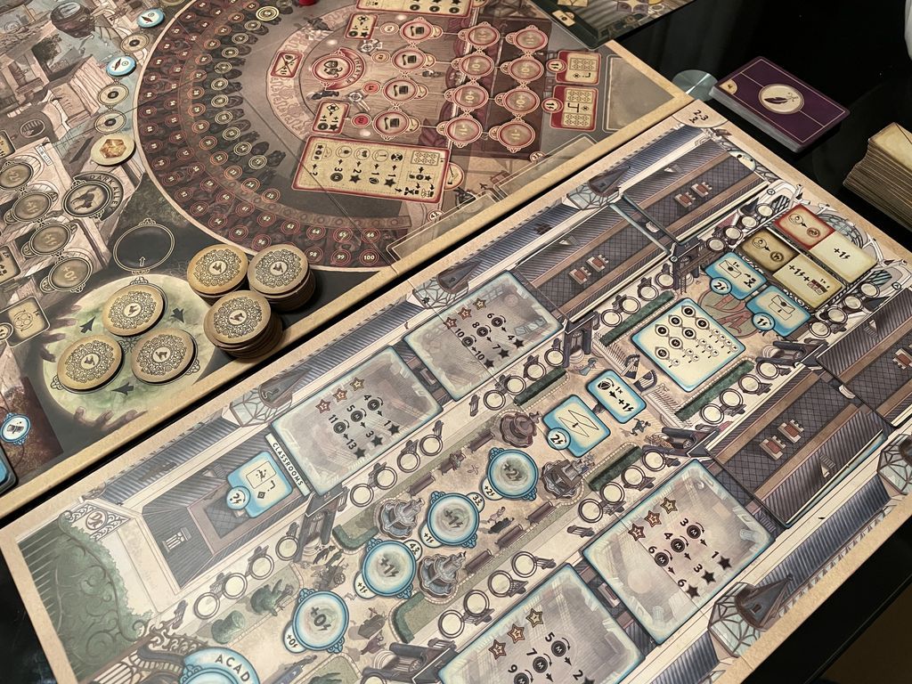 Trickerion: Académie de Dahlgaard plateau de jeu