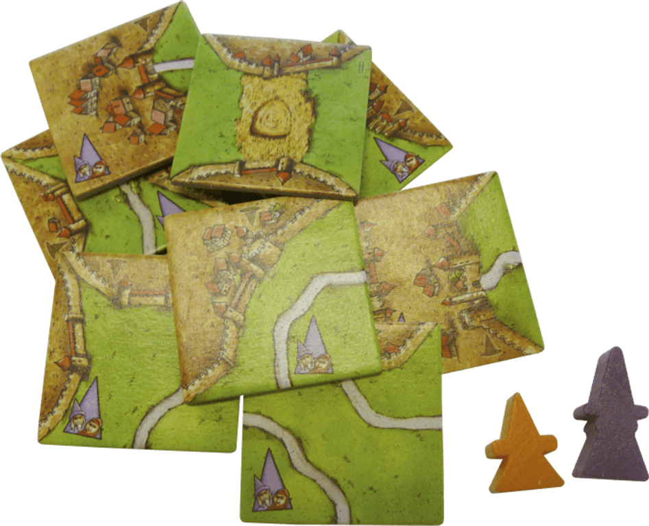 Carcassonne: Magier und Hexe komponenten