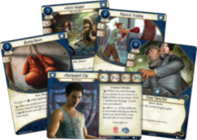 Arkham Horror: The Card Game - Nathaniel Cho: Investigator Starter Deck cards