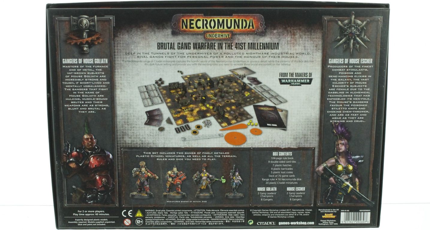 Necromunda: Underhive parte posterior de la caja