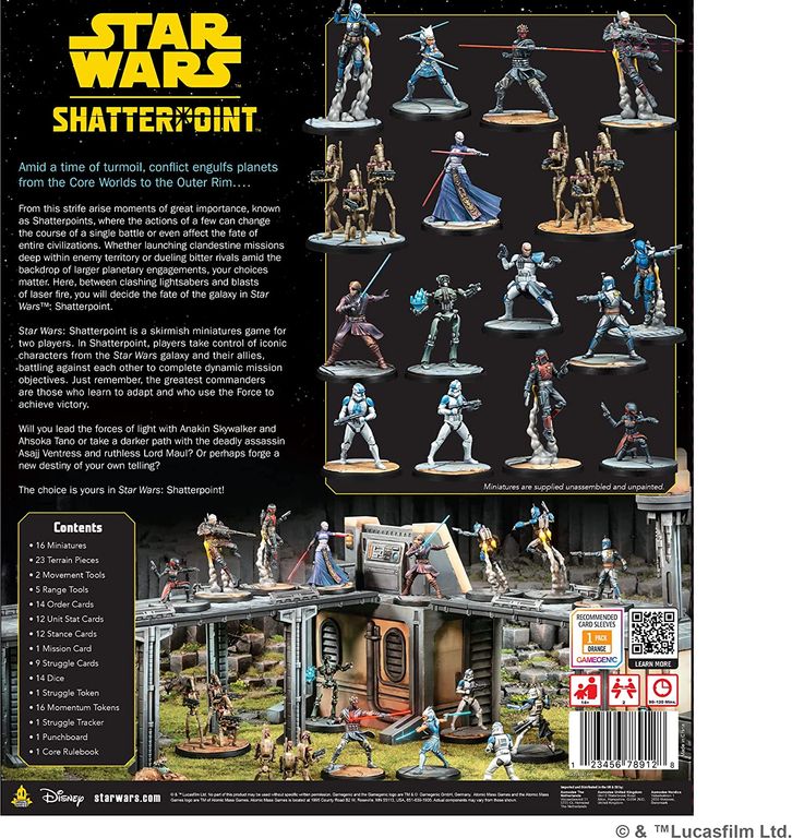 Star Wars: Shatterpoint parte posterior de la caja