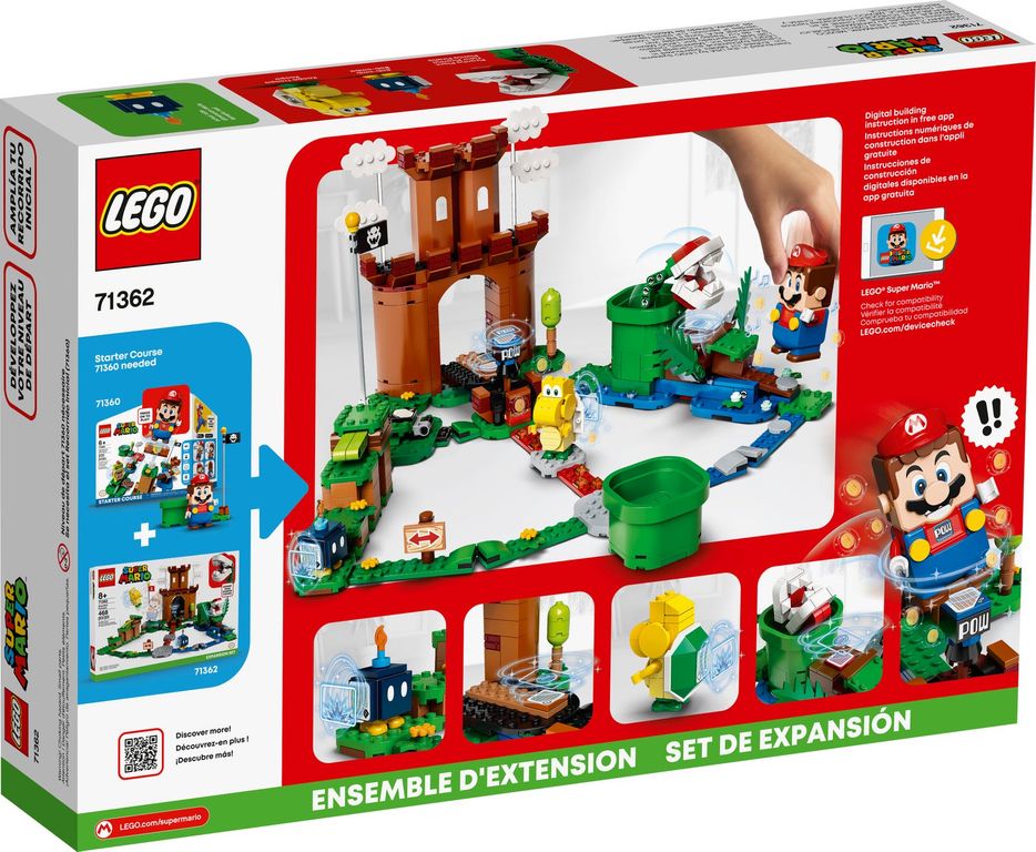 LEGO® Super Mario™ Ensemble d'Extension La forteresse de la Plante Piranha dos de la boîte