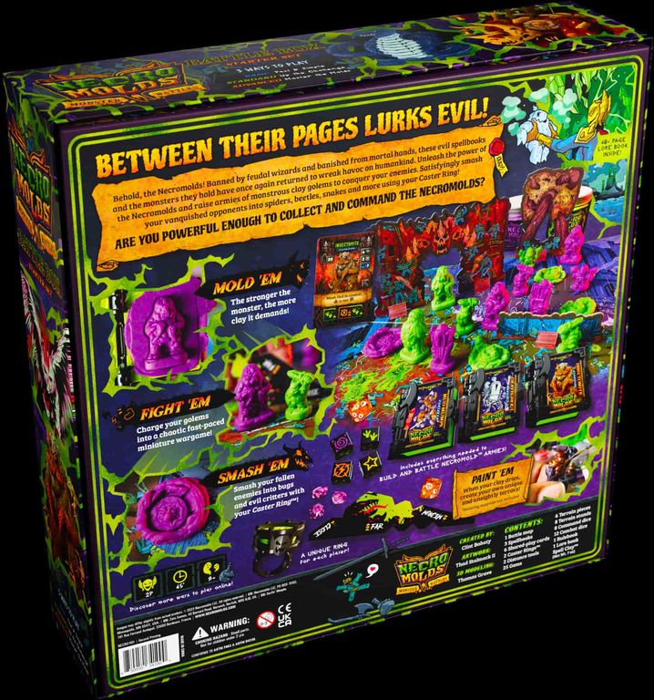 Necromolds: Monster Battles parte posterior de la caja