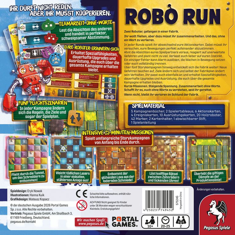 Robo Run rückseite der box