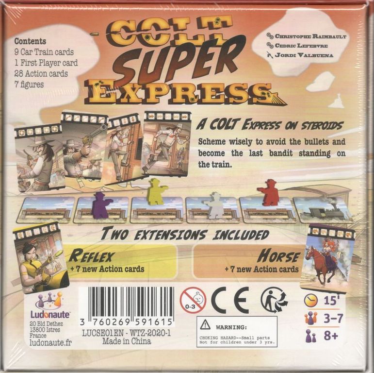 Colt Super Express dos de la boîte