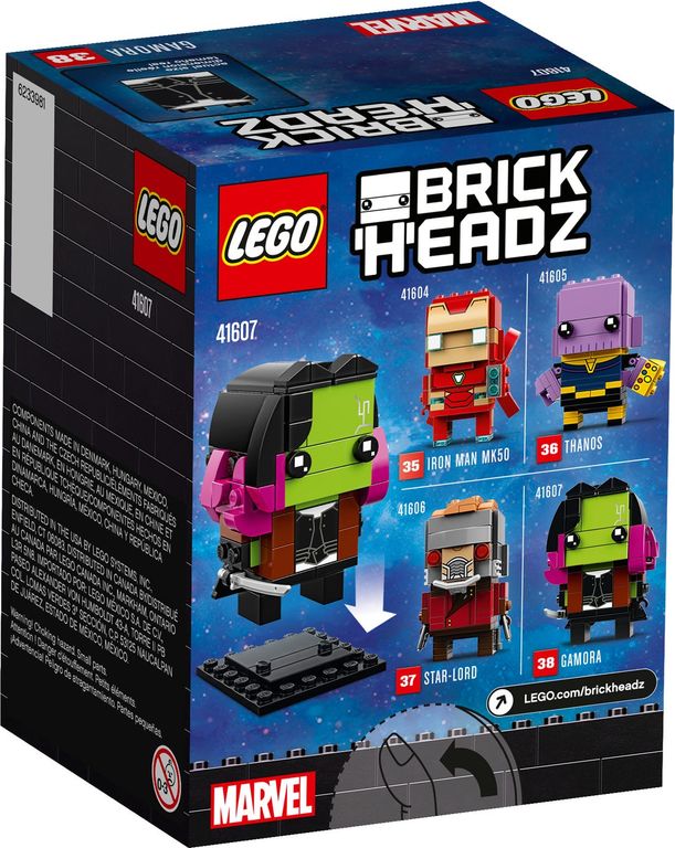 LEGO® BrickHeadz™ Gamora back of the box