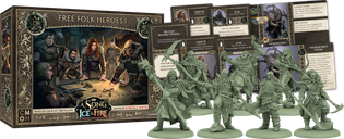 A Song of Ice & Fire: Tabletop Miniatures Game – Free Folk Heroes I componenten