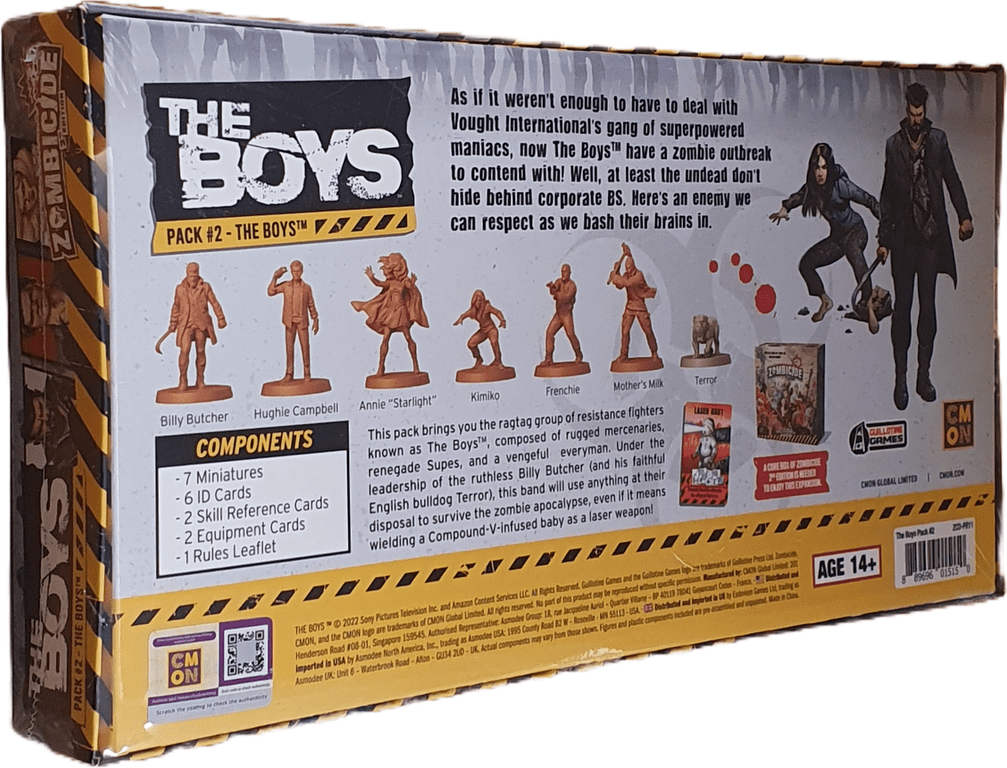 Zombicide: 2nd Edition – The Boys: Pack 2 – The Boys parte posterior de la caja