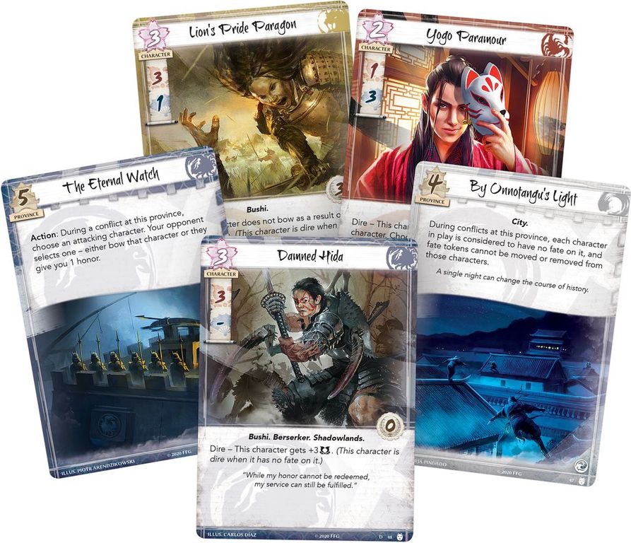 Legend of the Five Rings: The Card Game – A Crimson Offering cartes