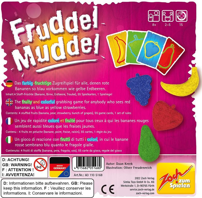 Fruddel Muddel dos de la boîte