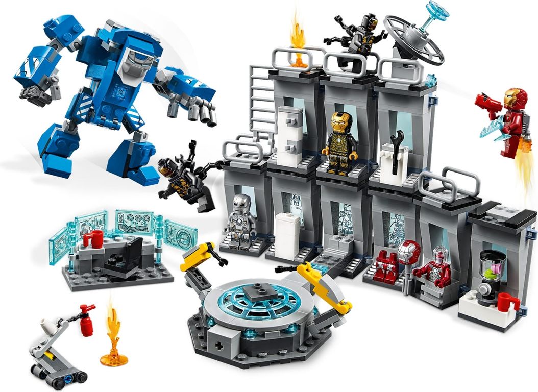 LEGO® Marvel Sala delle Armature di Iron Man componenti