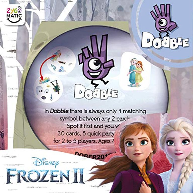 Dobble Frozen 2 back of the box