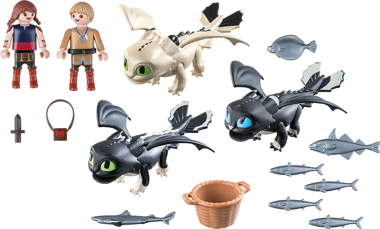 Playmobil® Dragons Viking Children with Baby Dragons components