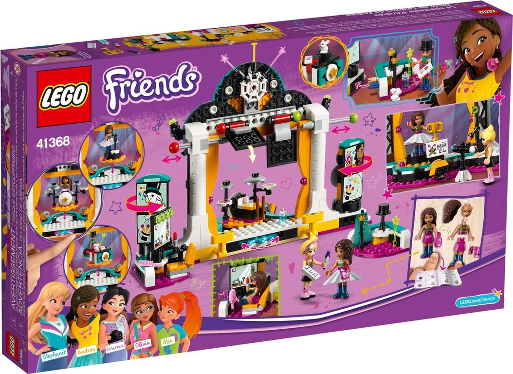 LEGO® Friends Espectáculo de Talentos de Andrea parte posterior de la caja