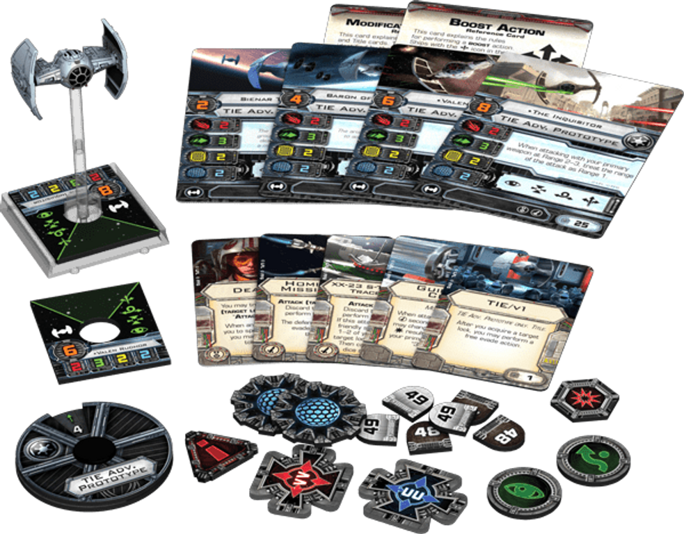 Star Wars X-Wing: TIE dell'Inquisitore componenti