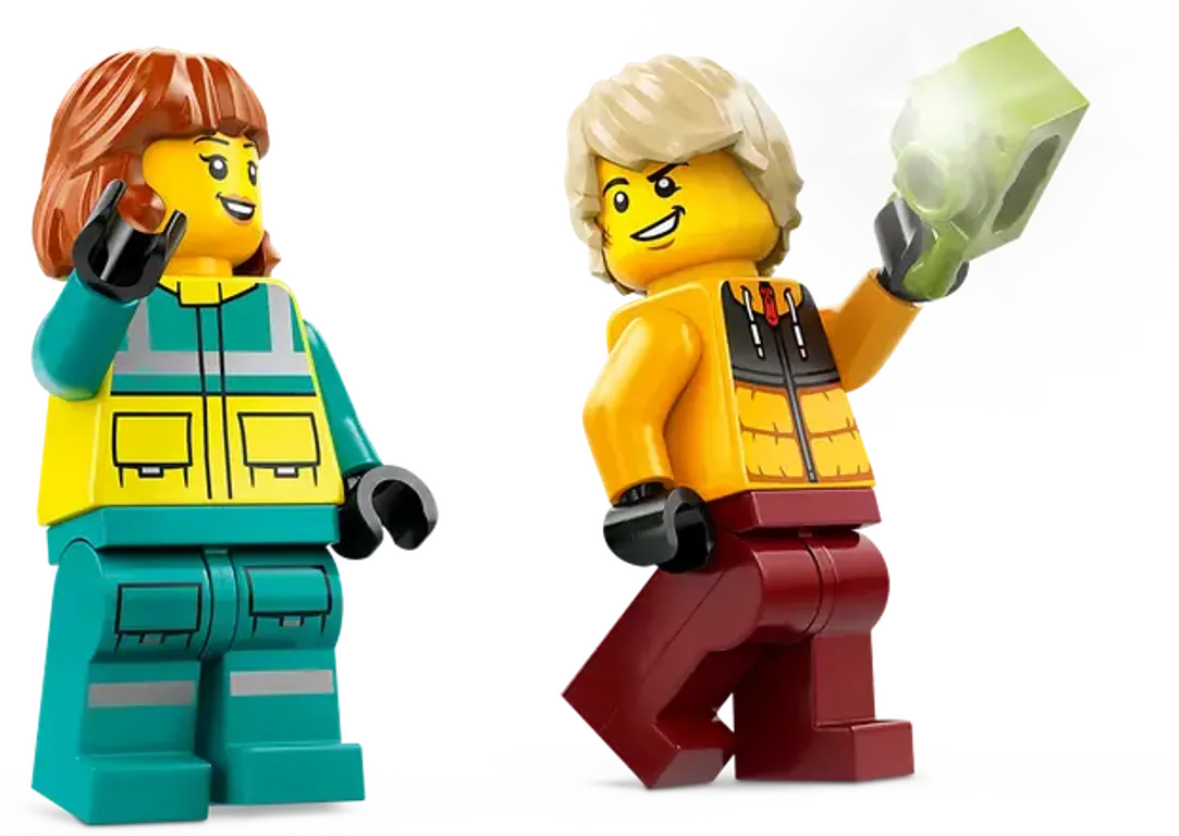 LEGO® City Rettungswagen und Snowboarder minifiguren