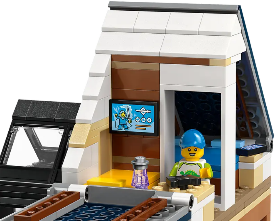 LEGO® City Gezinswoning en elektrische auto interieur