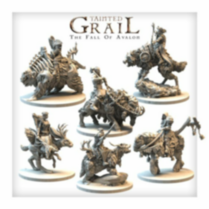 Tainted Grail: Monsters of Avalon – Mounted Characters Set miniaturas