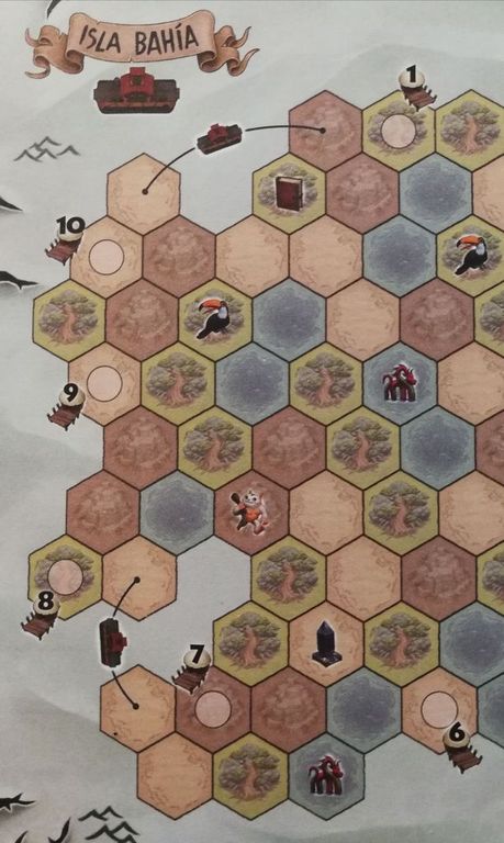 Trails of Tucana: Ferry game board