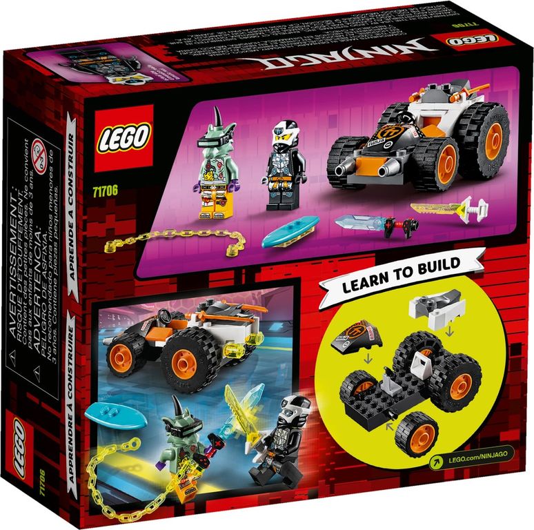 LEGO® Ninjago Cole's Speederwagen achterkant van de doos