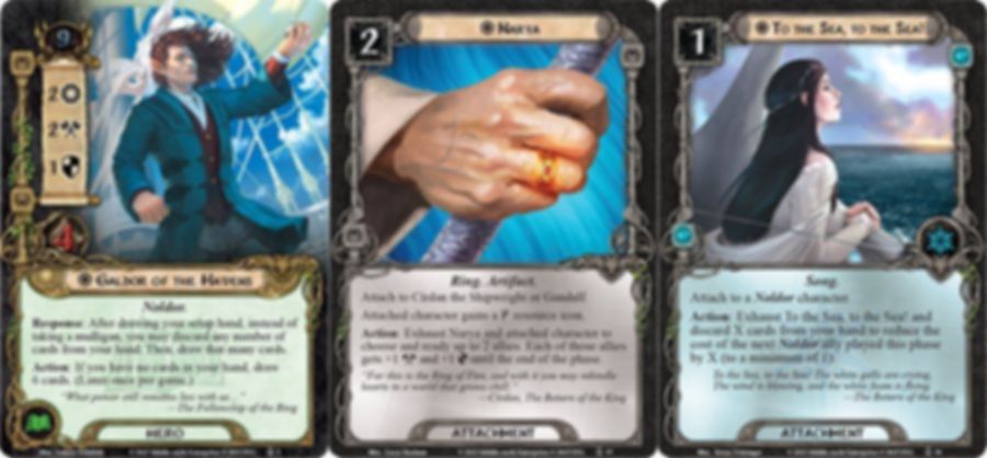 Il Signore degli Anelli: il gioco di carte - I Porti Grigi carte
