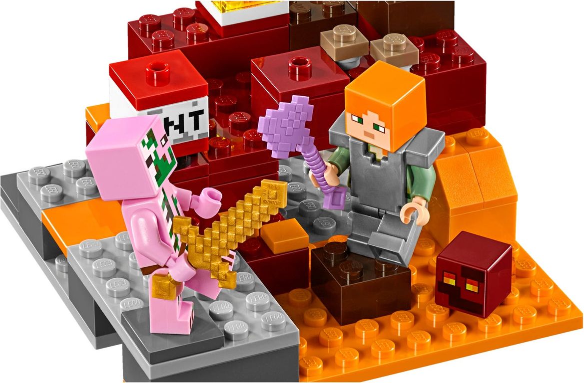 LEGO® Minecraft Het onderwereldgevecht speelwijze