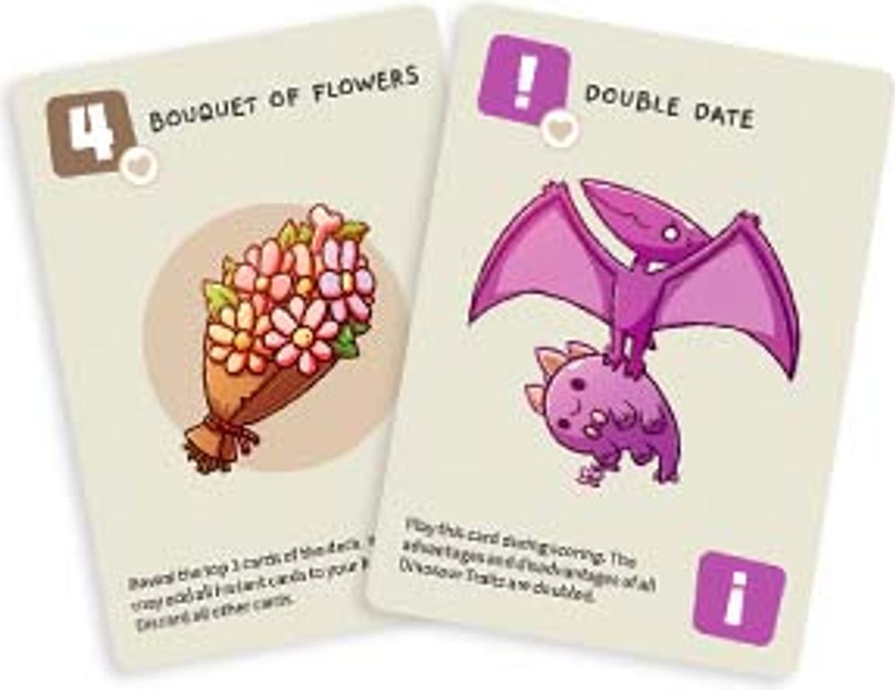 Happy Little Dinosaurs: Dating Disasters kaarten