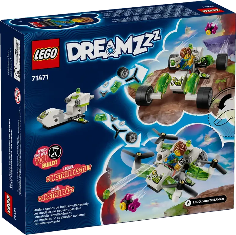 LEGO® DREAMZzz™ Mateo's terreinwagen achterkant van de doos