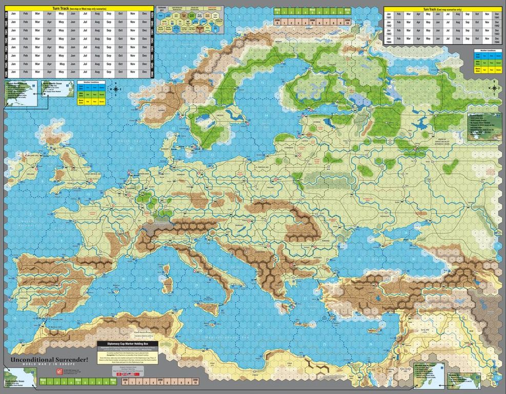 Unconditional Surrender! World War 2 in Europe game board