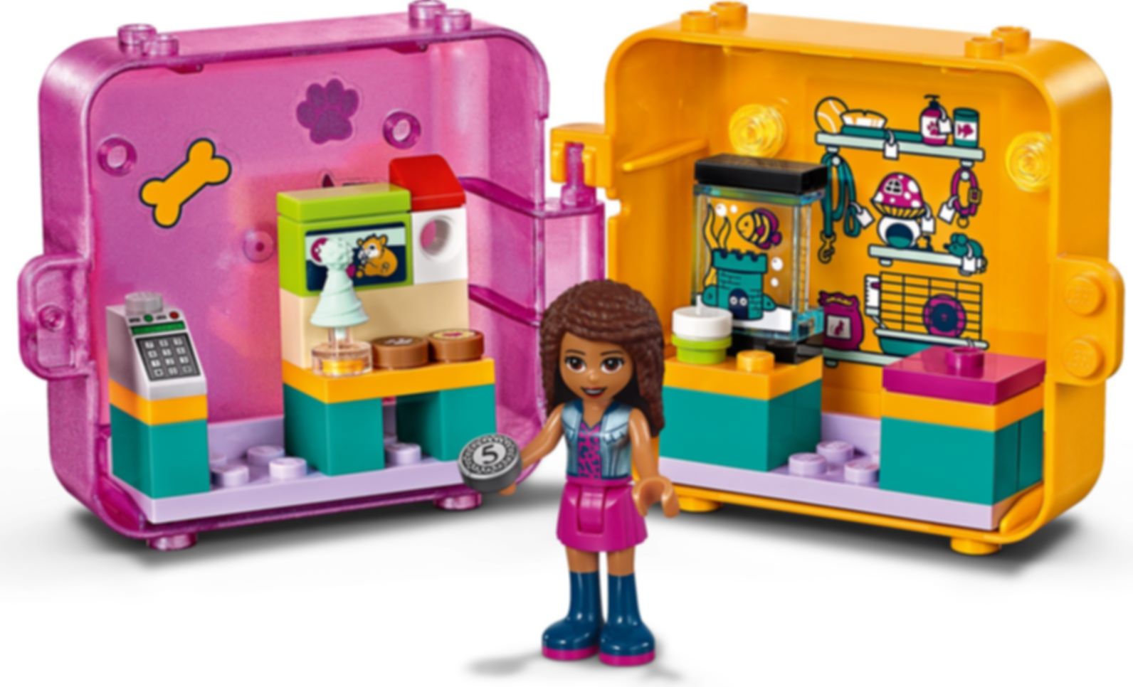 LEGO® Friends Andrea's Shopping Play Cube components