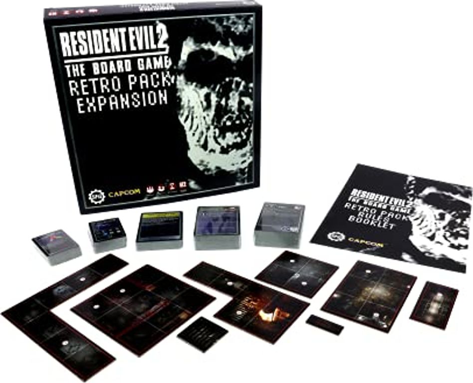 Resident Evil 2: The Board Game – The Retro Pack components