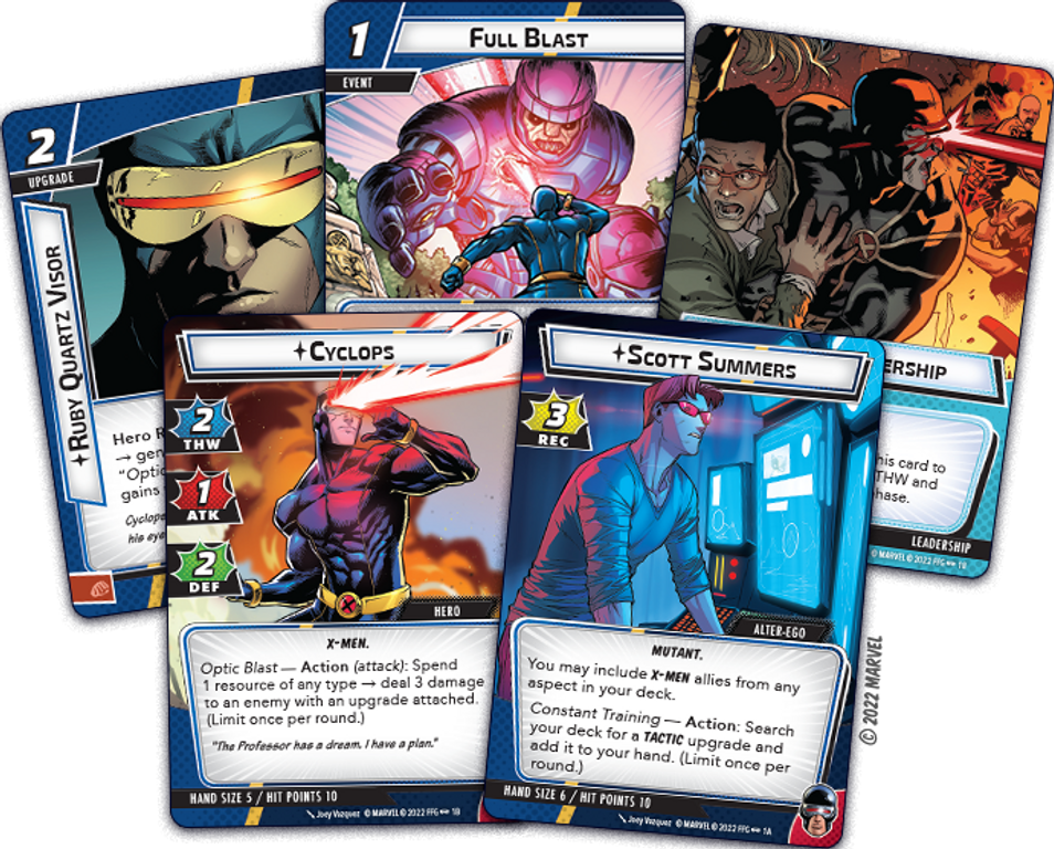 Marvel Champions : Le Jeu de Cartes - Cyclops cartes