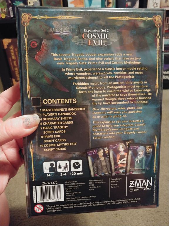 Tragedy Looper: Cosmic Evil back of the box