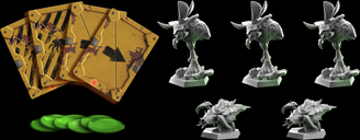 Deep Rock Galactic: The Board Game –  Goo From Above Miniature Expansion componenten
