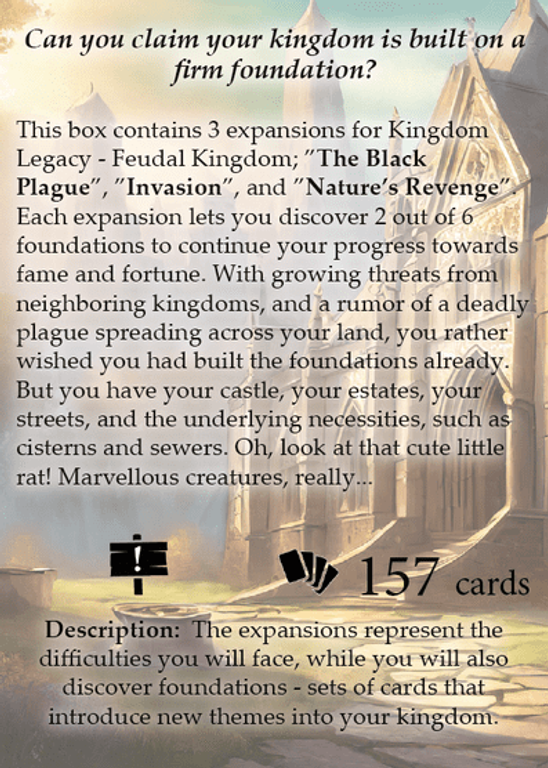 Kingdom Legacy: Feudal Kingdom – Foundations parte posterior de la caja