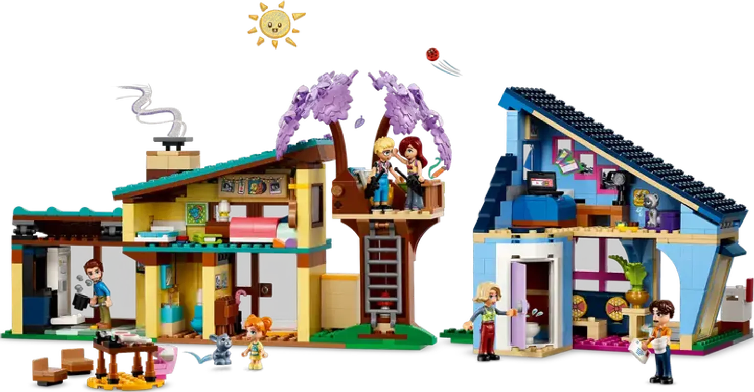 LEGO® Friends Olly and Paisley's Family Houses components
