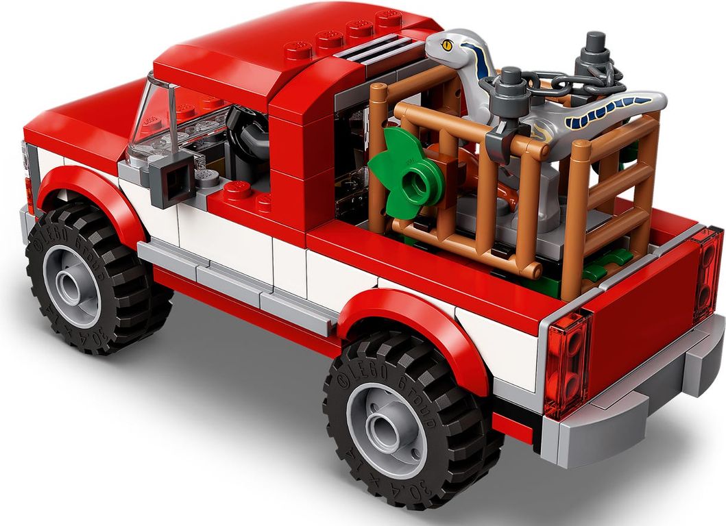 LEGO® Jurassic World Captura de los Velocirraptores Blue y Beta vehículo