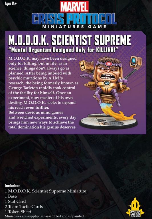 Marvel: Crisis Protocol – M.O.D.O.K. Scientist Supreme back of the box