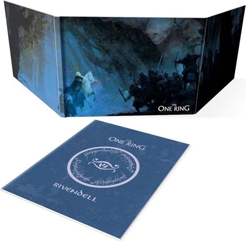 The One Ring Loremaster's Screen & Rivendell Compendium components