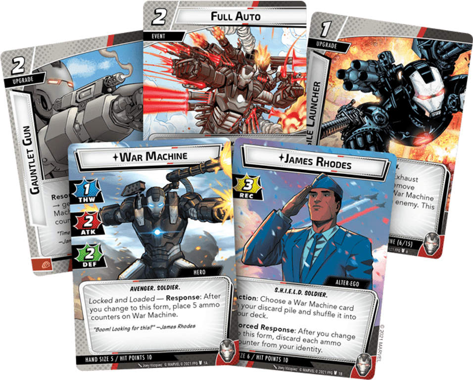 Marvel Champions: The Card Game – War Machine Hero Pack carte
