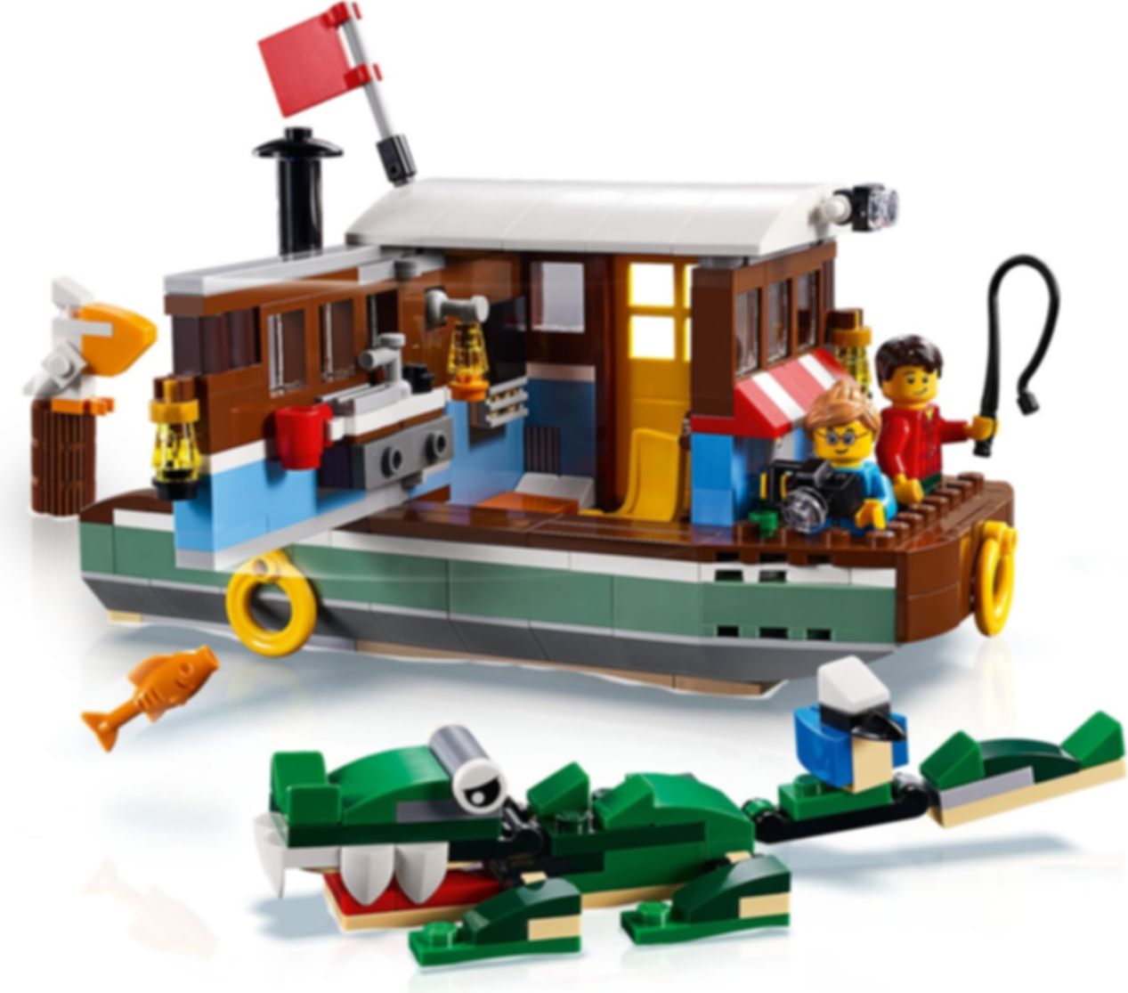 LEGO® Creator Woonboot aan de rivier speelwijze