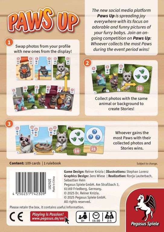 Paws Up back of the box