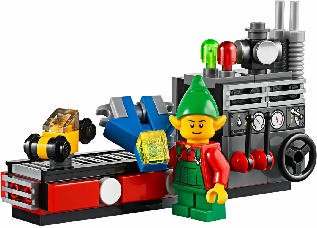 LEGO® Icons Werkplaats van de Kerstman componenten