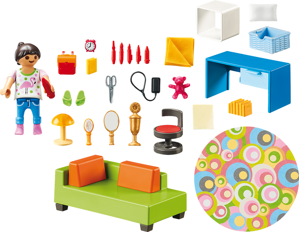 Playmobil® Dollhouse Teenager's Room components