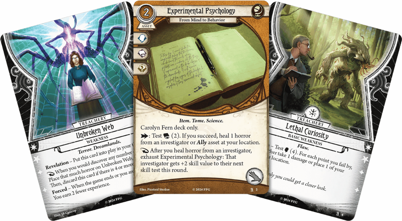 Arkham Horror: The Card Game – Carolyn Fern Investigator Deck cards