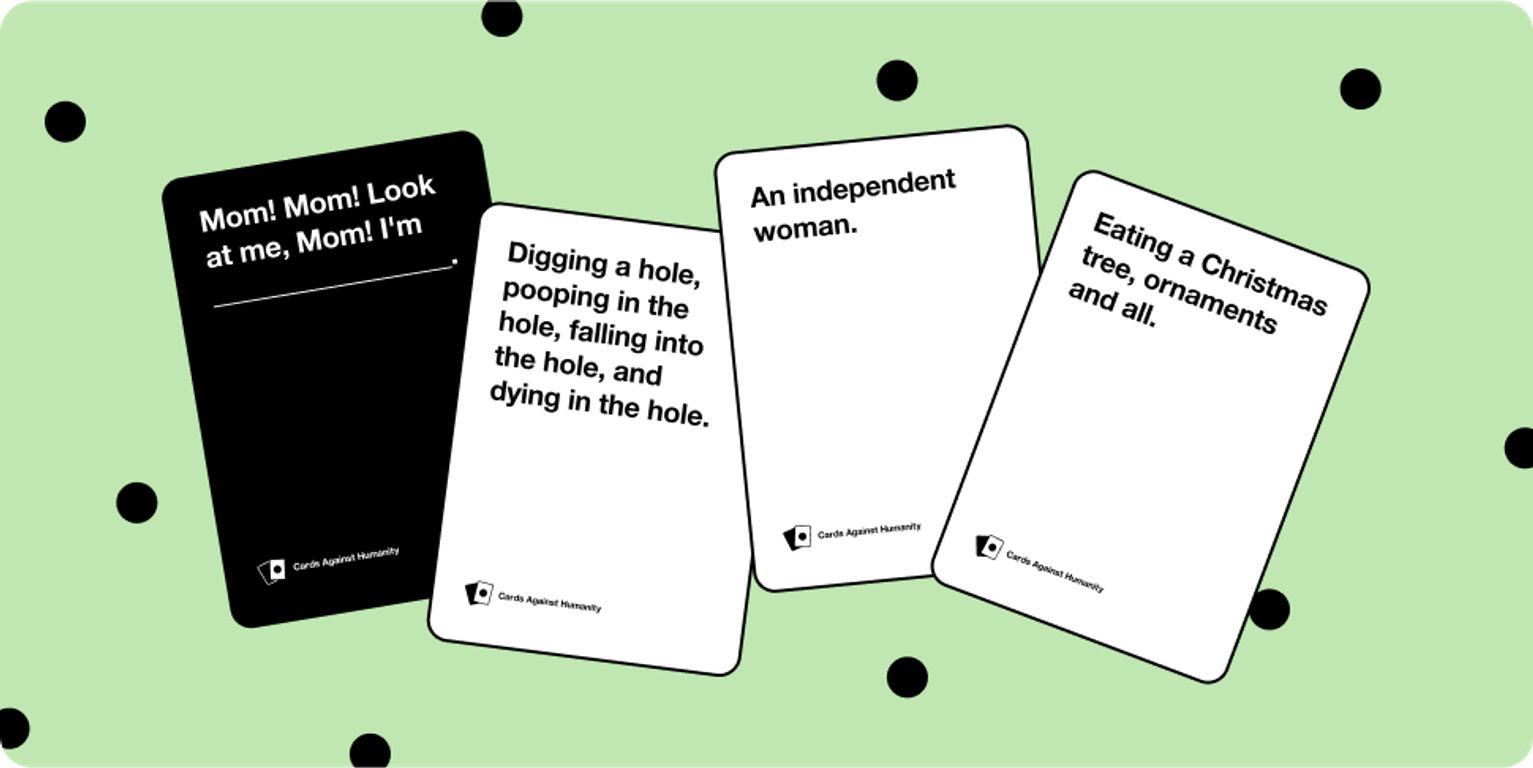 Cards Against Humanity: Family Edition – Glow in the Dark Box cards