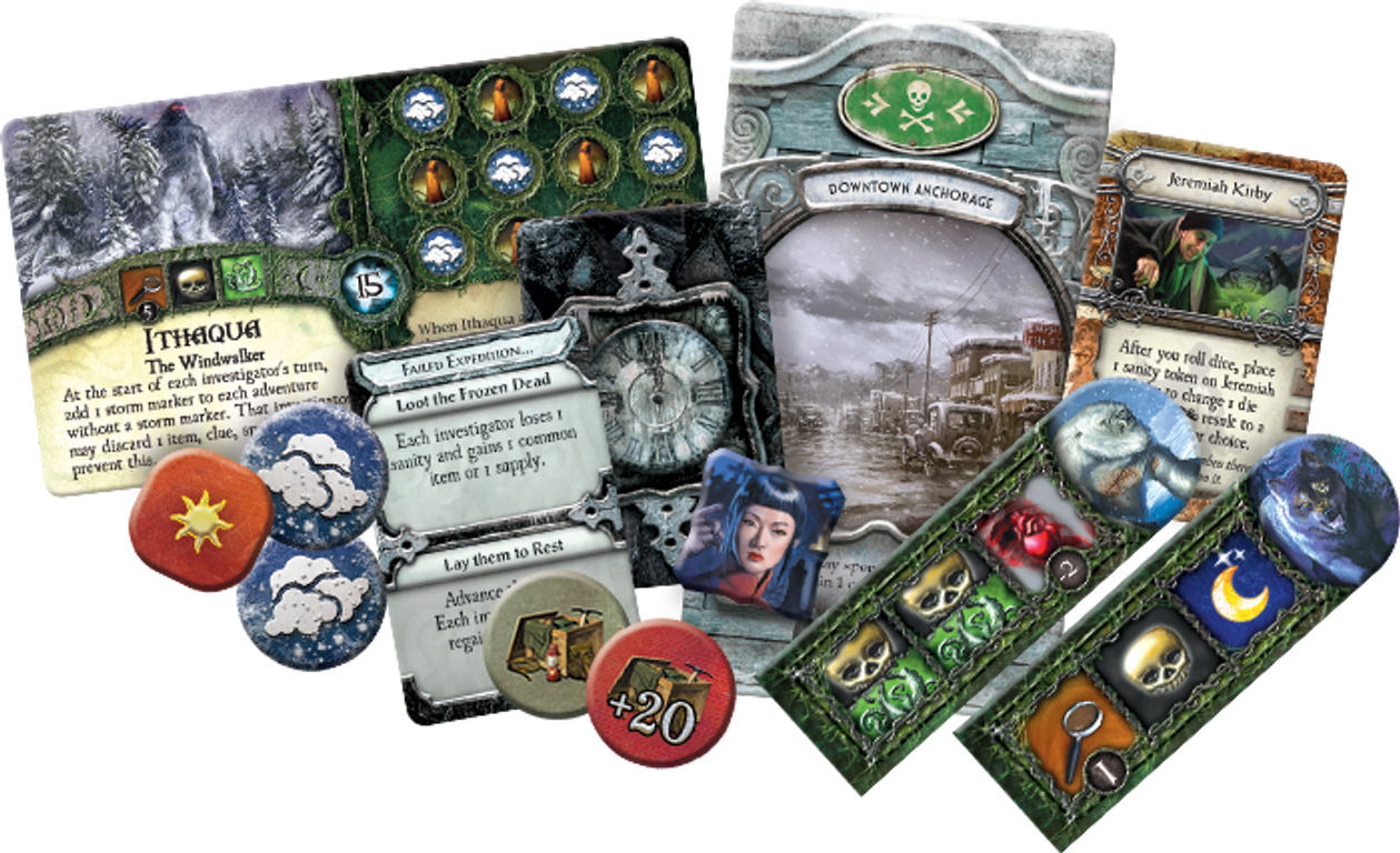 Elder Sign: Omens of Ice components