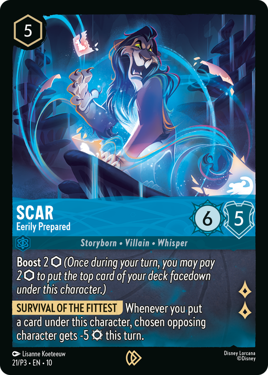 Disney Lorcana TCG - Whispers in the Well Booster Scar kaart