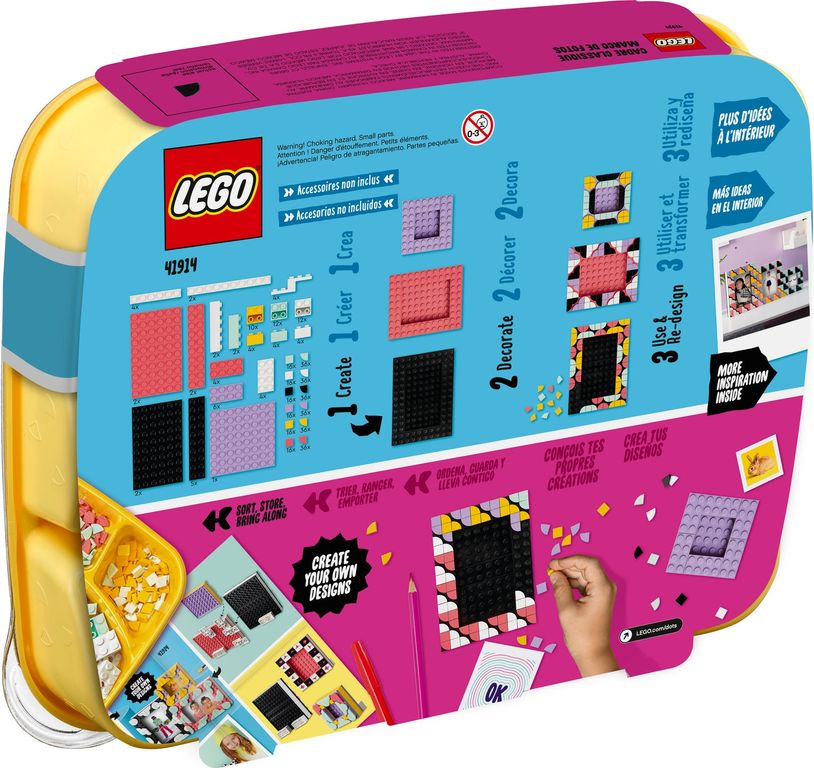 LEGO® DOTS Bilderrahmen rückseite der box