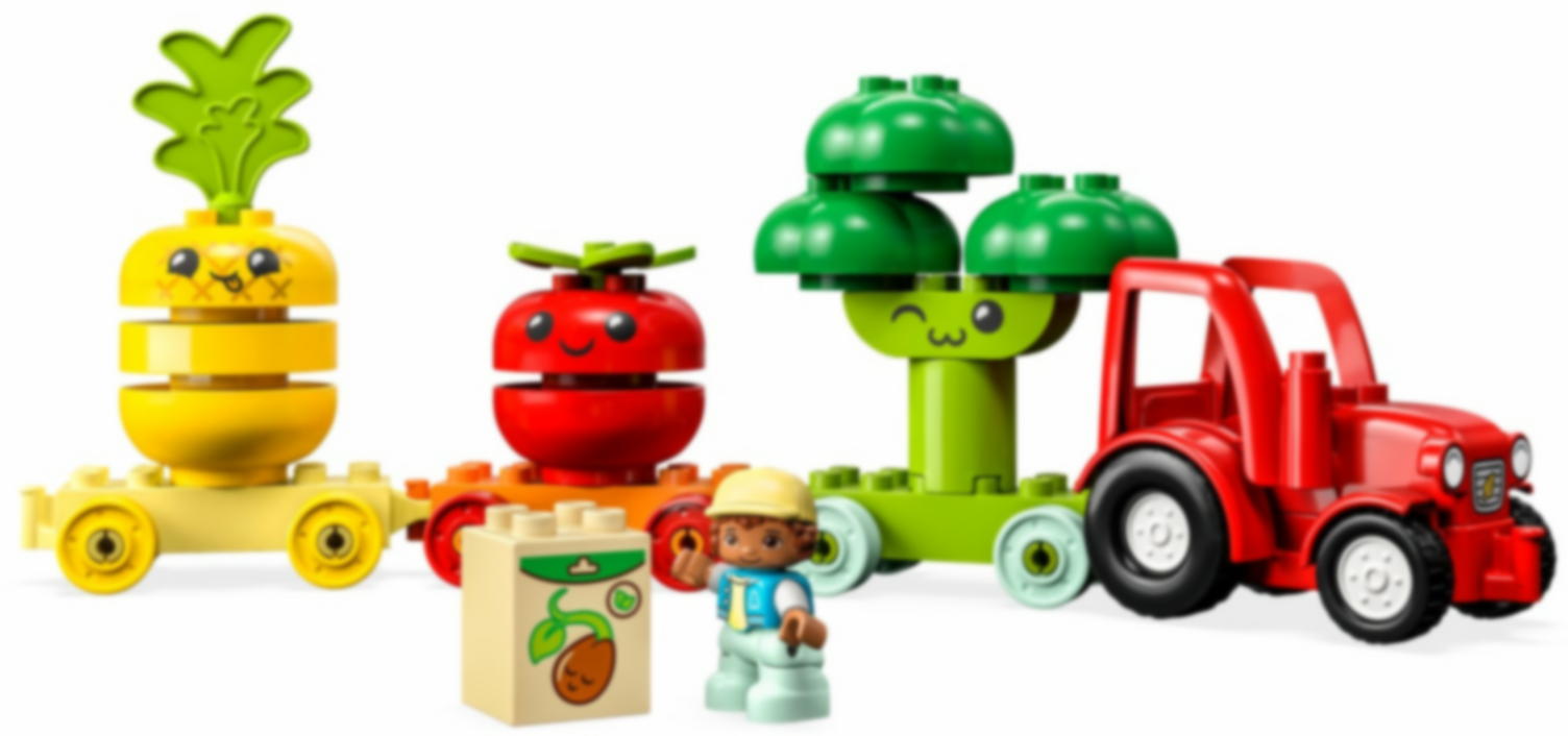 LEGO® DUPLO® Le tracteur des fruits et légumes composants